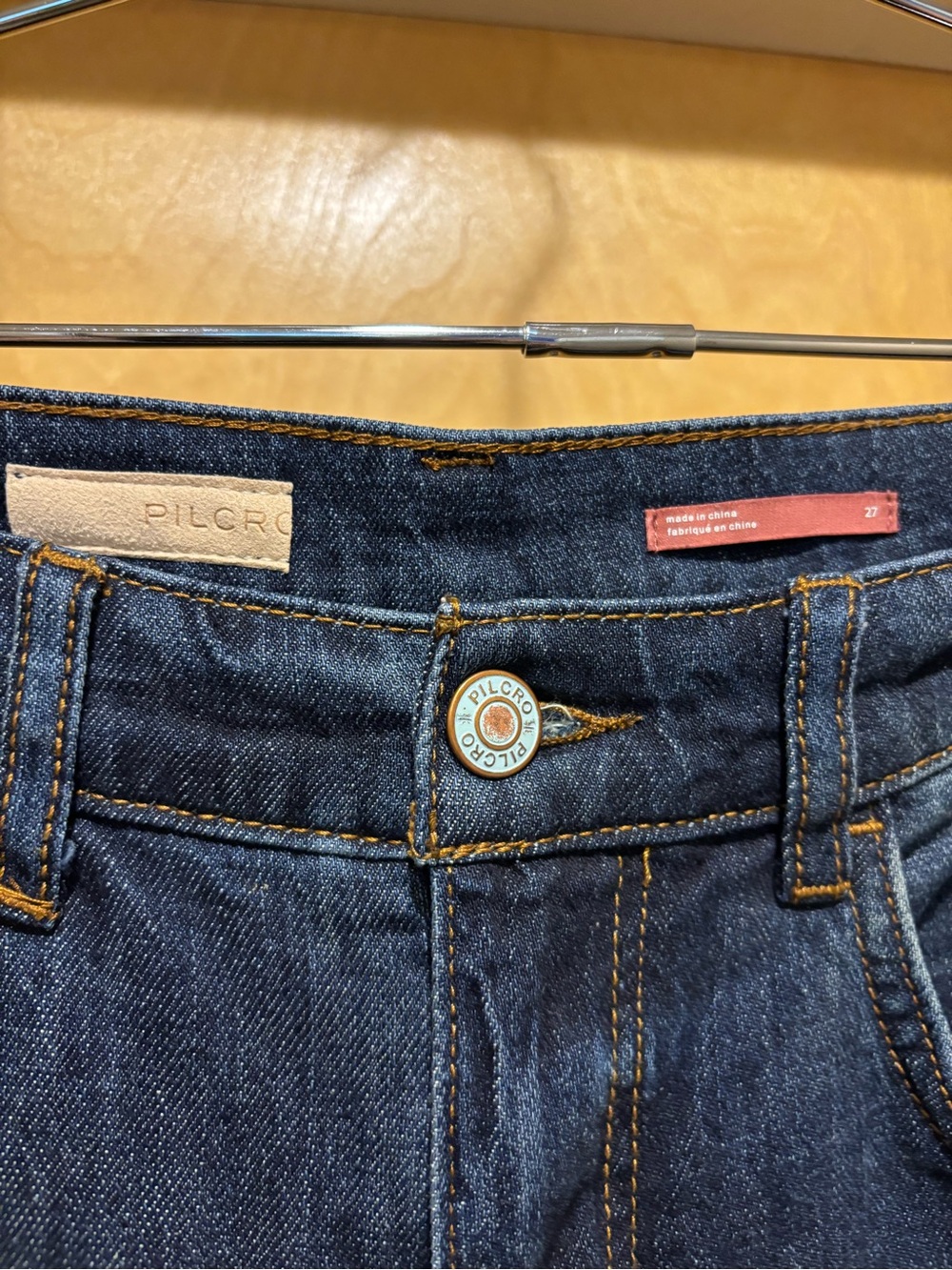 Pilcro Anthropologie Wide-Leg Jeans - Dark Wash, Size 27 - Picture 2 of 5
